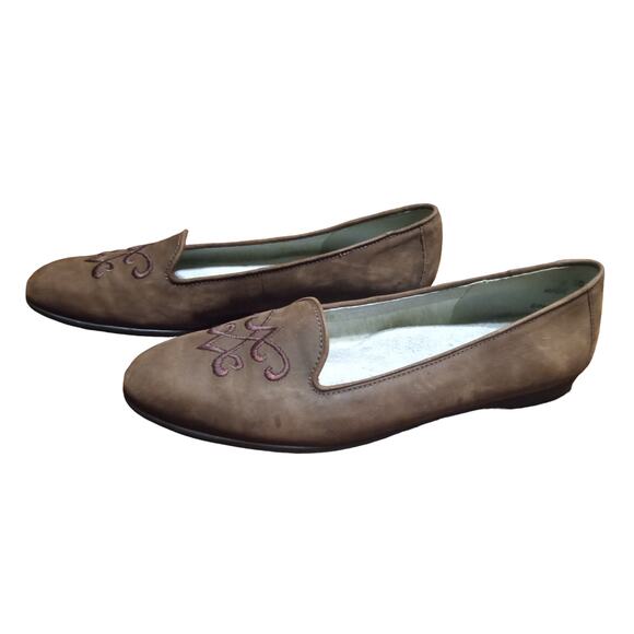 Rockport Brown Flats with Soft Material and Rounded Toe - Picture 1 of 7